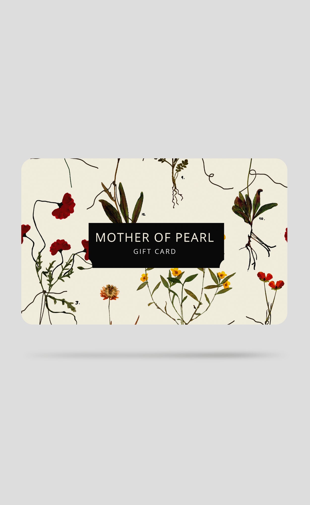 MOTHER OF PEARL HERBARIUM IVORY GIFT CARD
