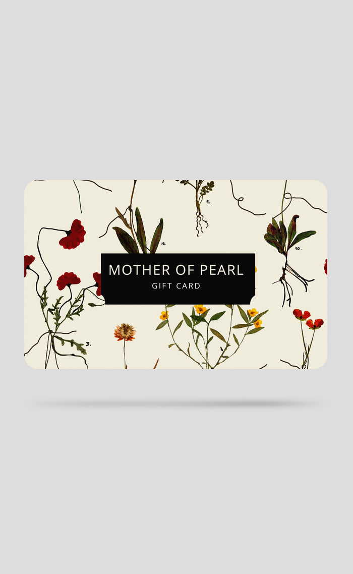MOTHER OF PEARL HERBARIUM IVORY GIFT CARD