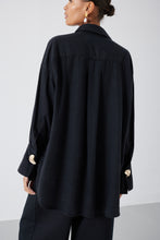 FENELLA WASHED BLACK SHIRT