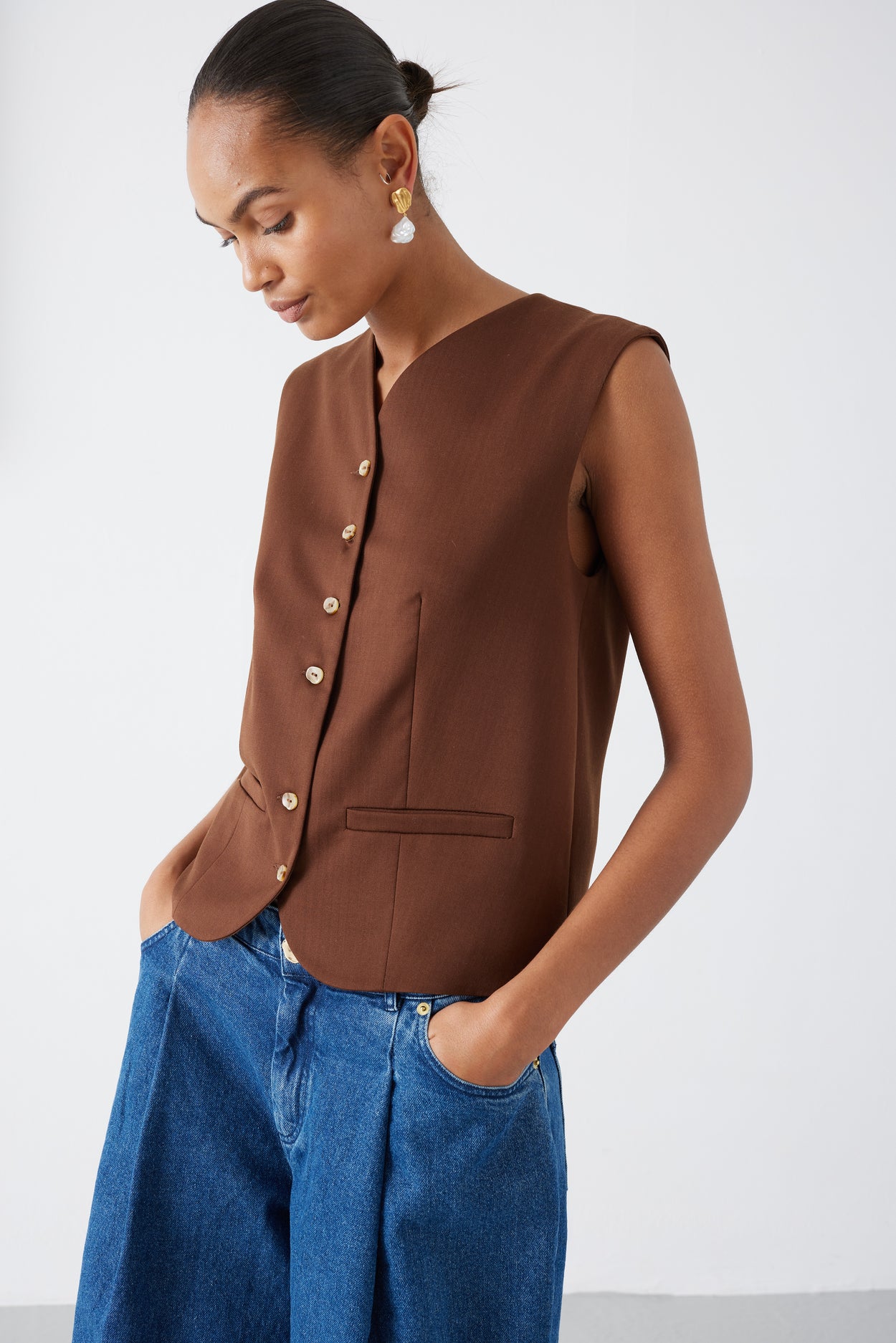 SIAN CHOCOLATE WAISTCOAT