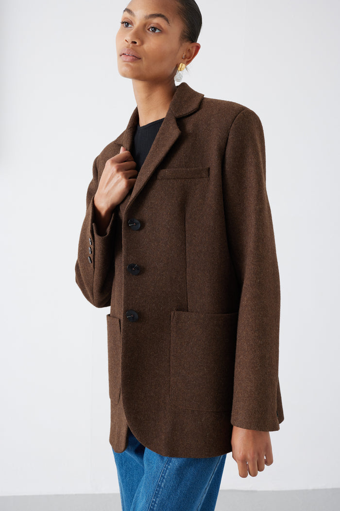 FRANCINE UNDYED BROWN JACKET