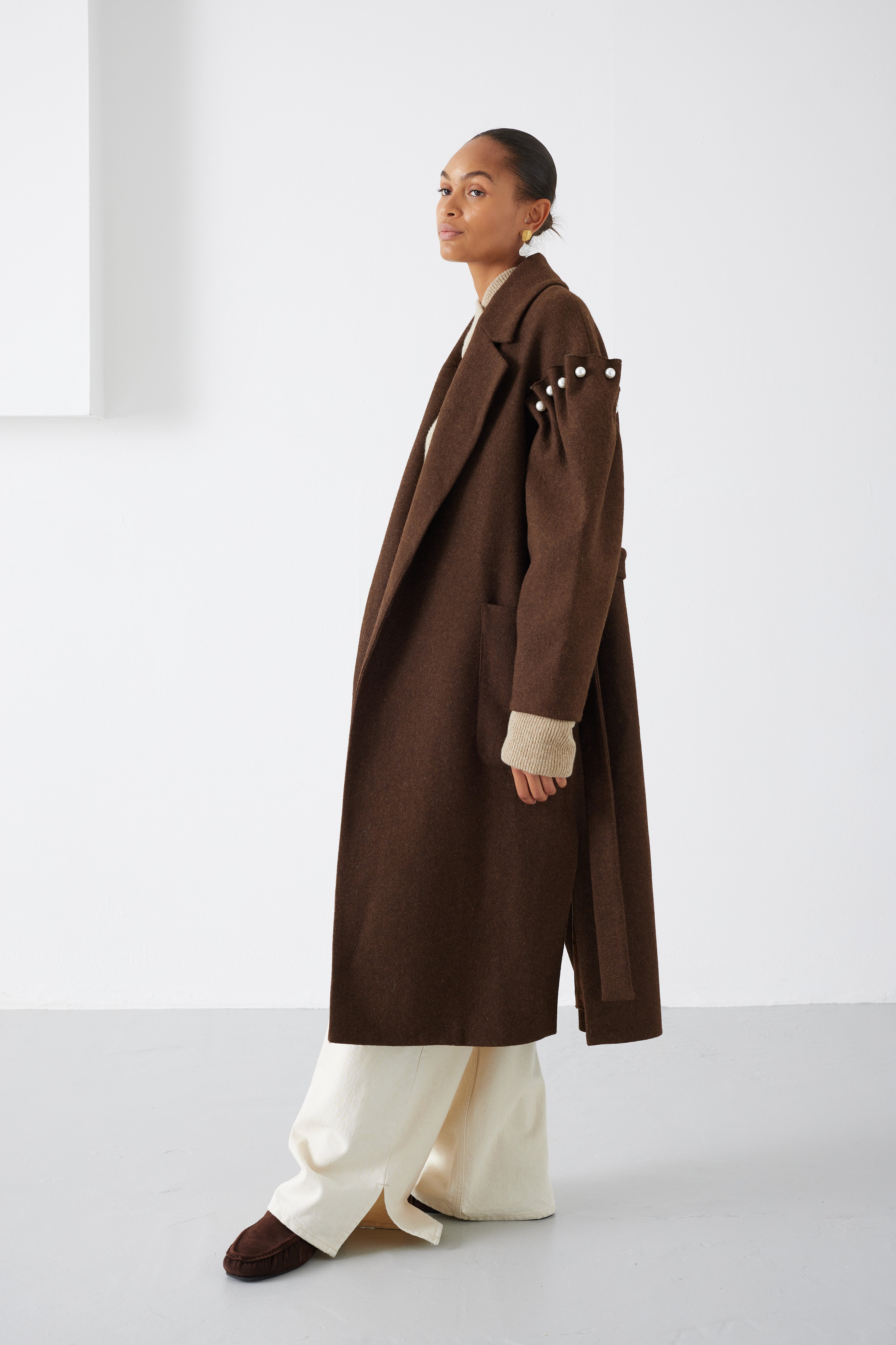 WREN NATURAL BROWN UNDYED COAT