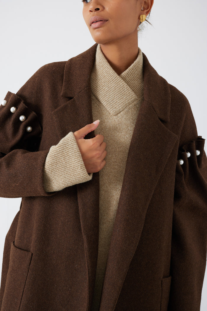 WREN NATURAL BROWN UNDYED COAT