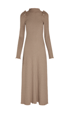 ALYA BROWN MELANGE DRESS