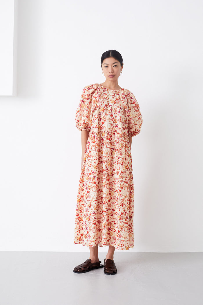 ELLEN SEPIA BLOSSOM DRESS