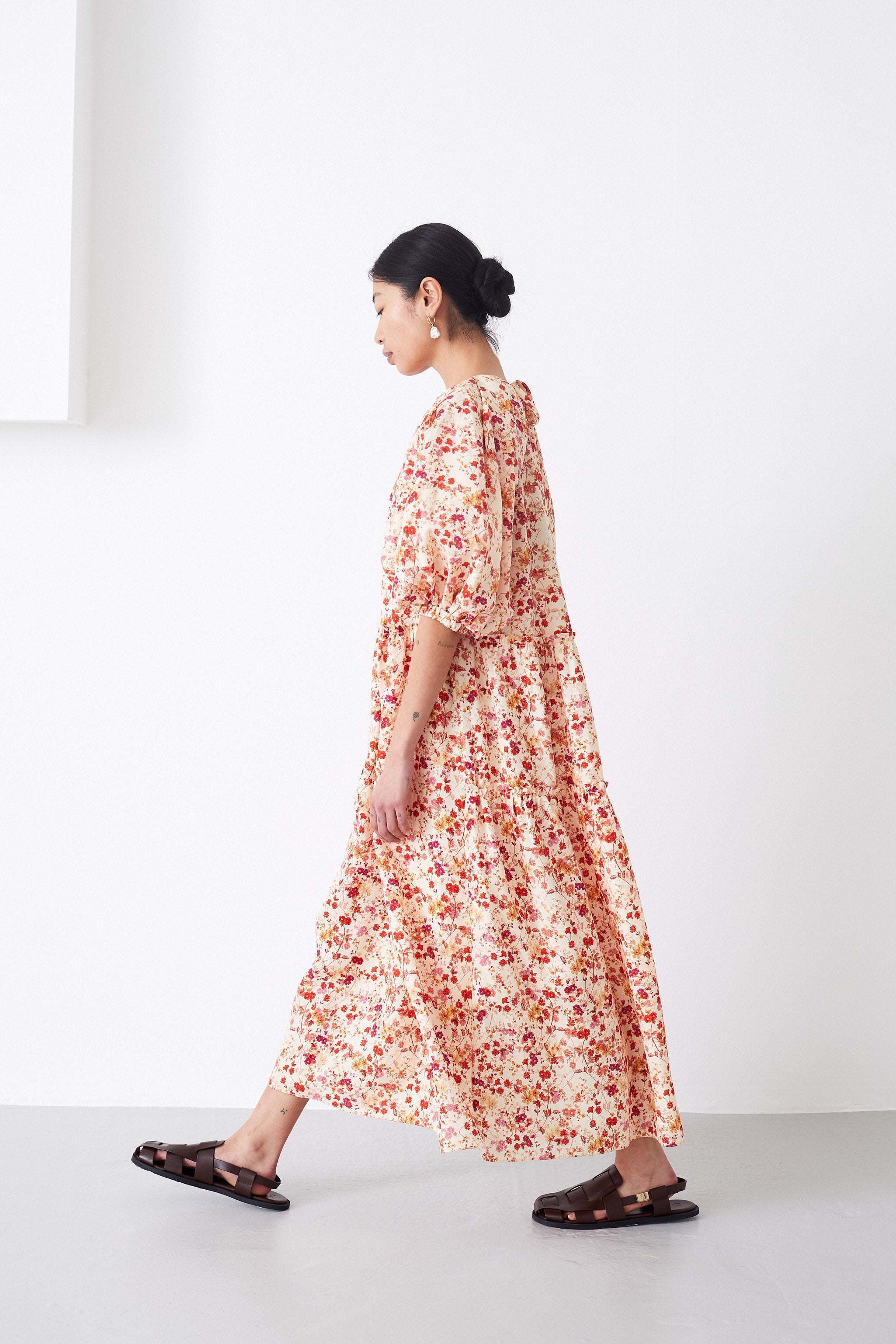 ELLEN SEPIA BLOSSOM DRESS