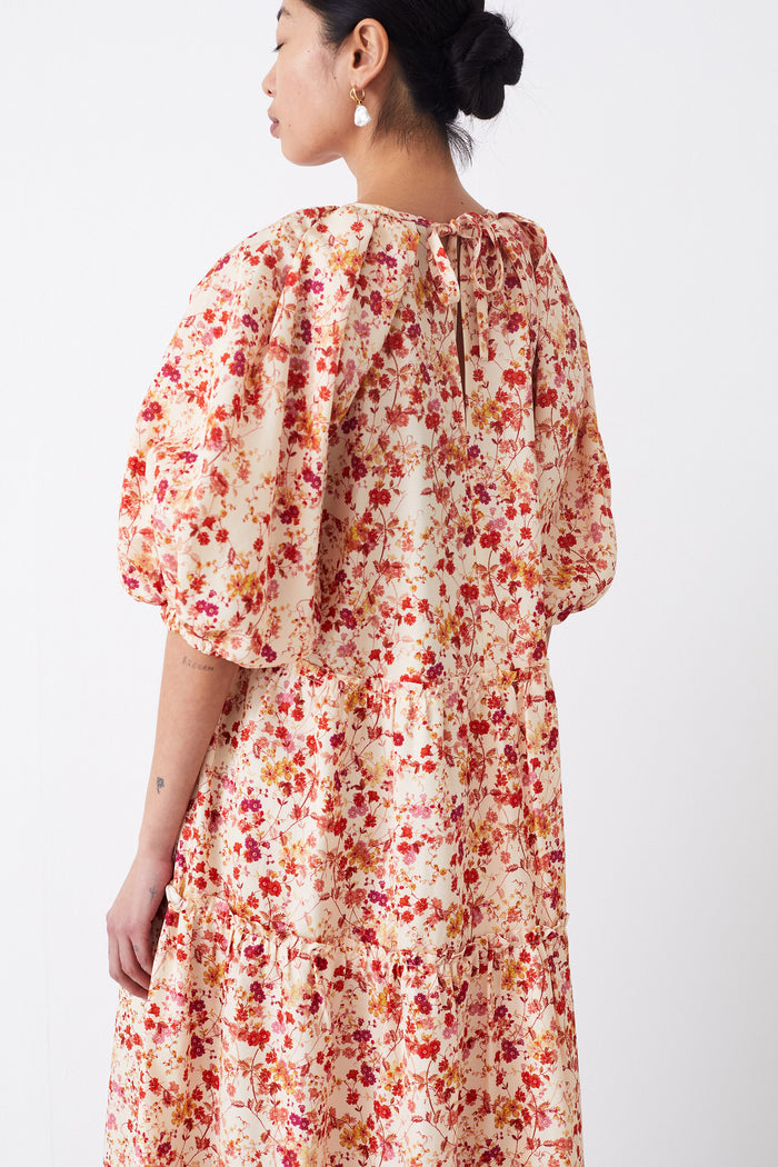 ELLEN SEPIA BLOSSOM DRESS