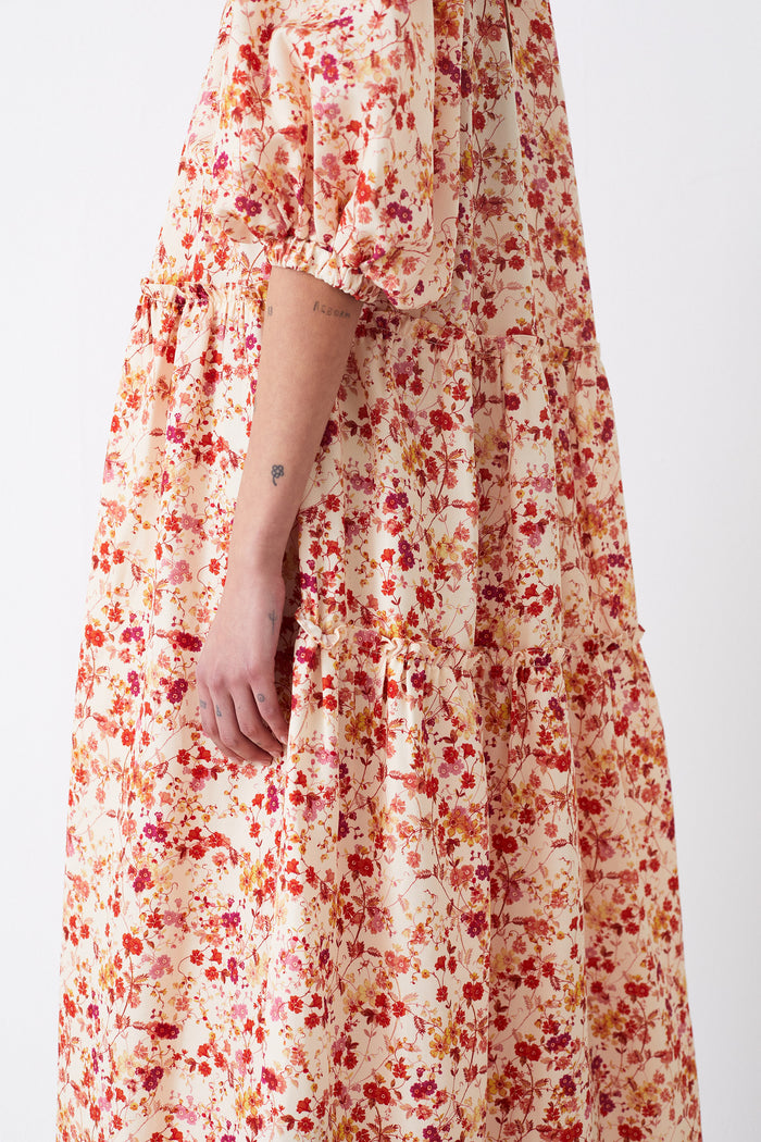 ELLEN SEPIA BLOSSOM DRESS