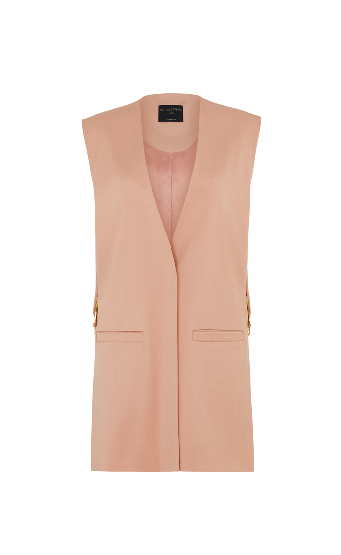 FARRAH SALMON PINK WAISTCOAT