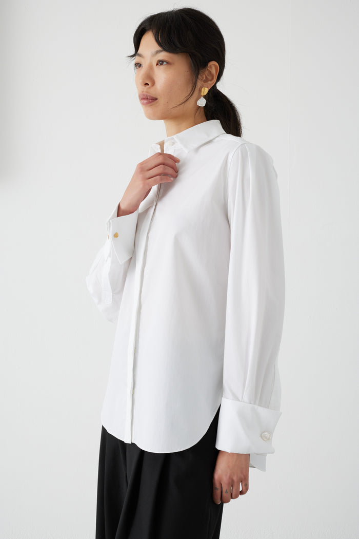 AMY POWNEY X MONICA VINADER SHIRT AND PEARL CUFFLINK SET