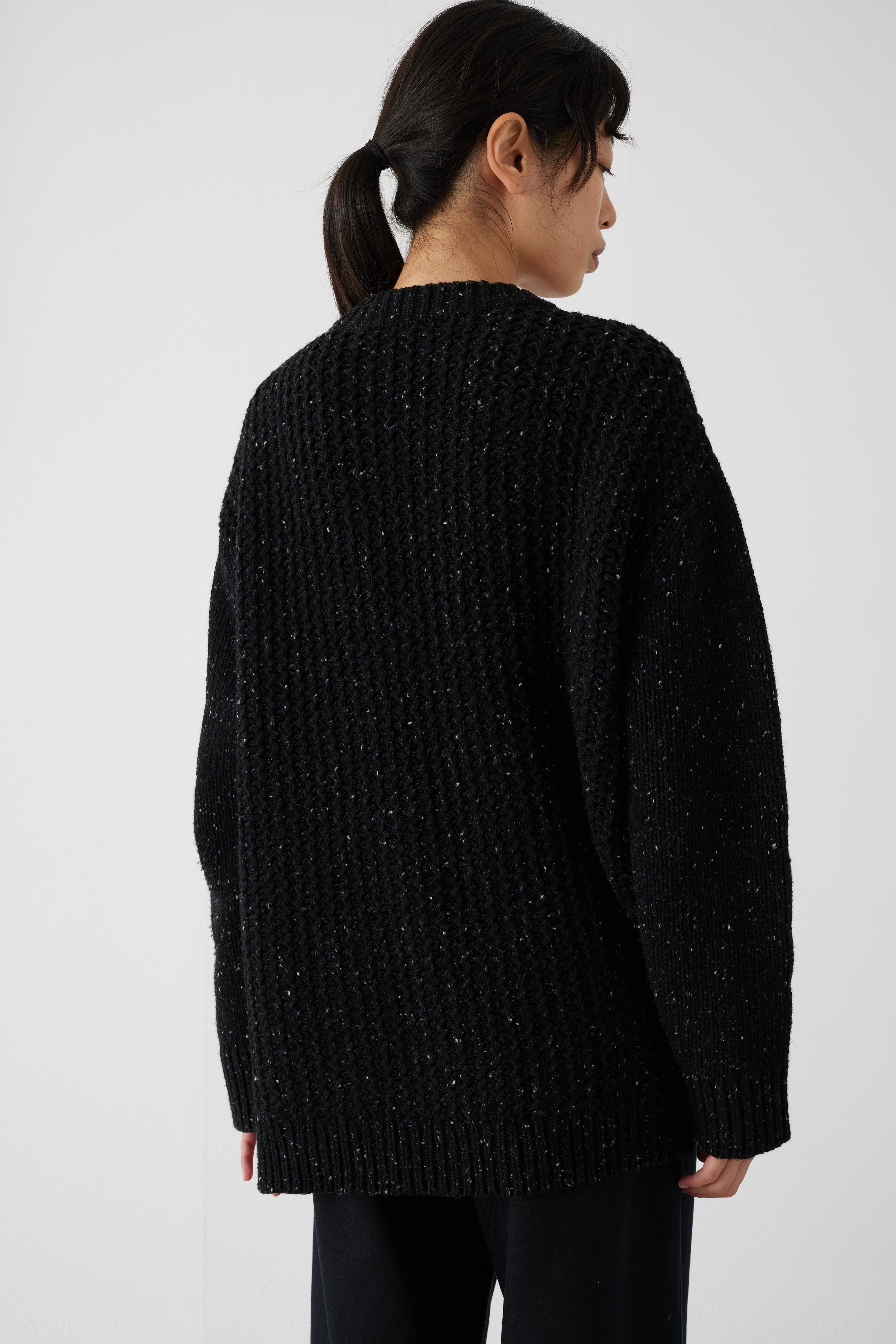 LEONIE BLACK CARDIGAN