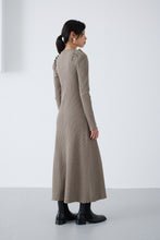 ALYA BROWN MELANGE DRESS