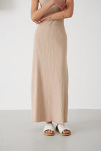 TAMIA NARROW RIB CHAMPAGNE SKIRT