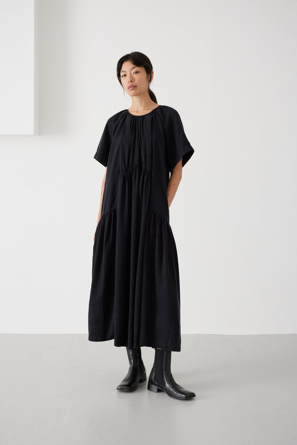 AUGUST WASHED BLACK DRESS