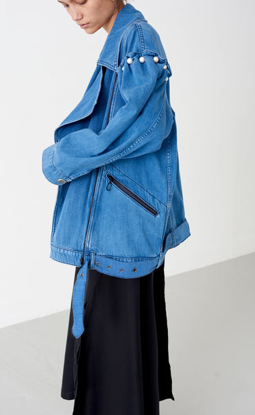 Washed Denim Hooded Jacket – PIET