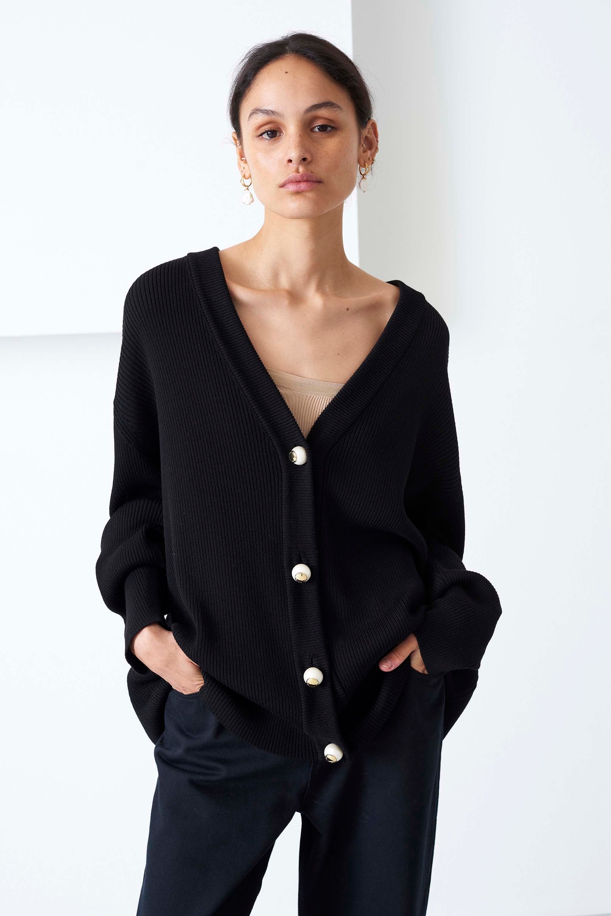 CHARLOTTE BLACK CARDIGAN – Mother of Pearl