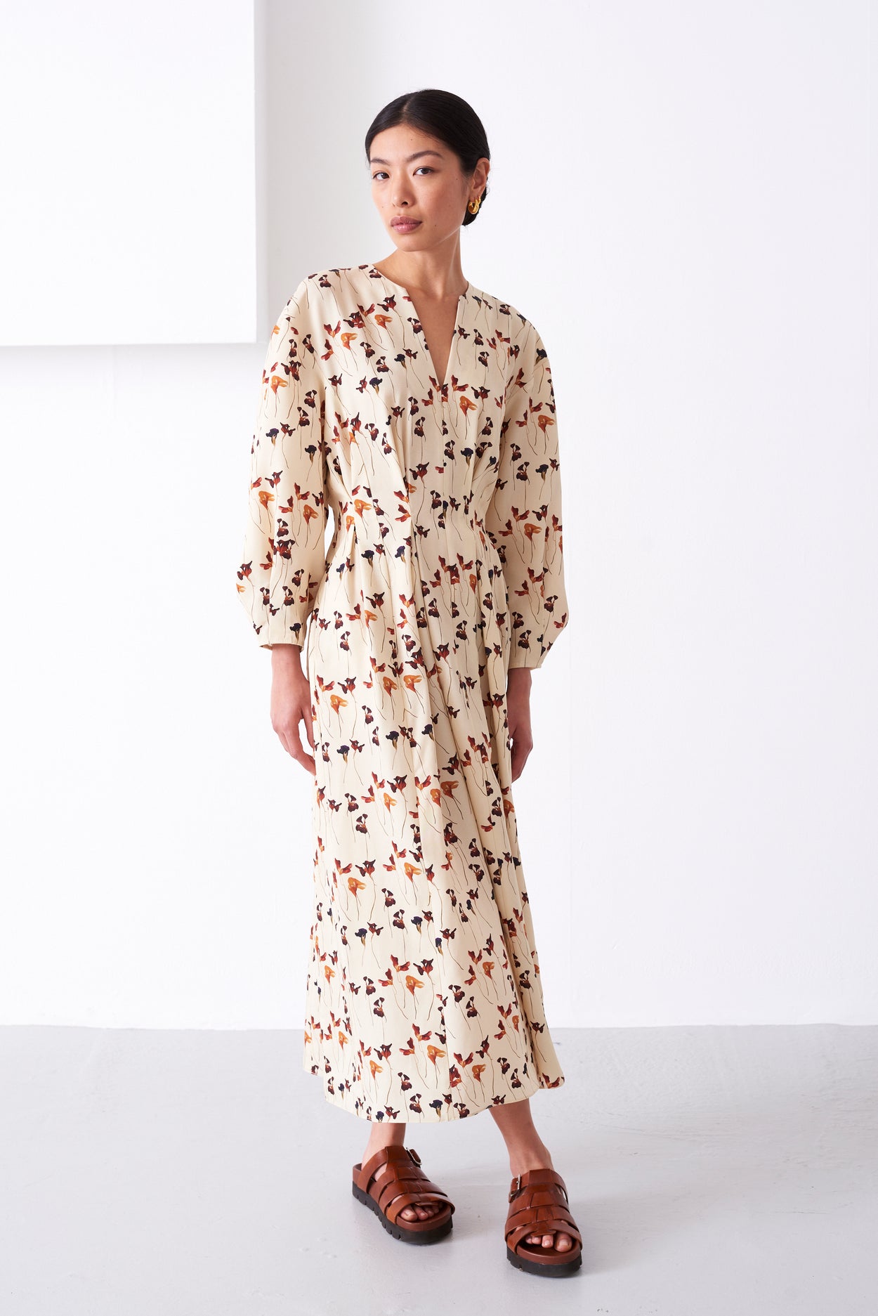 EMILY DRIED FLOWER PRINT DRESS